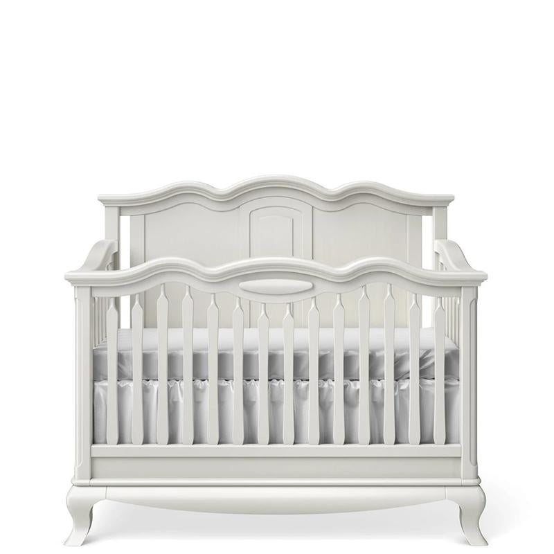 Cleopatra Solid Back Convertible Crib – 100% Solid Beech Wood 4-in-1 Lifetime Bed – Artisan Handcrafted Elegance