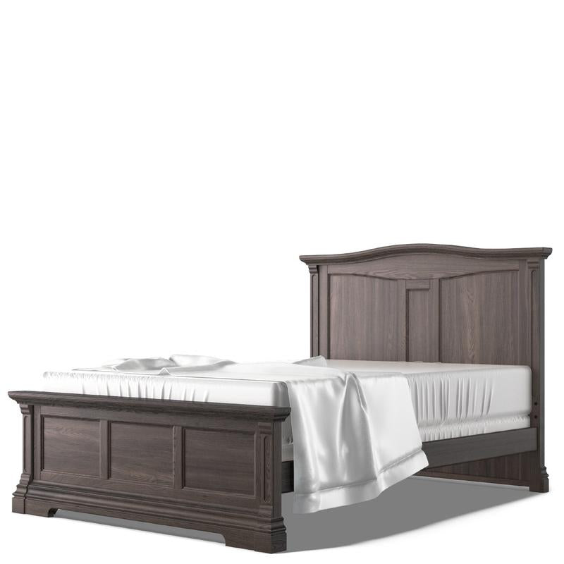 Imperio Solid Panel Full Bed – 100% Solid Beech Wood Heirloom Bed – Majestic High-Back European Design
