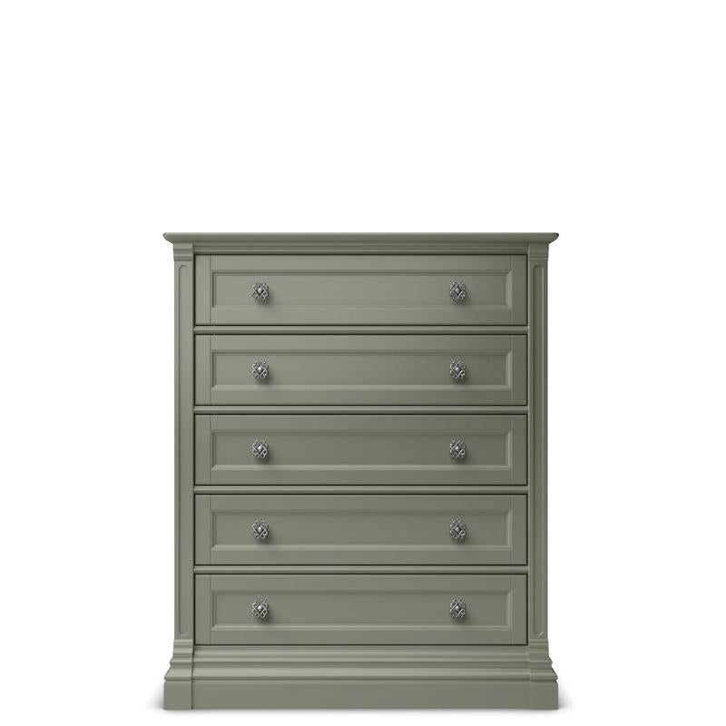Commode haute Imperio en bois massif – Armoire verticale à 5 tiroirs – Solution de rangement luxueuse et peu encombrante pour la chambre d'enfant et plus encore