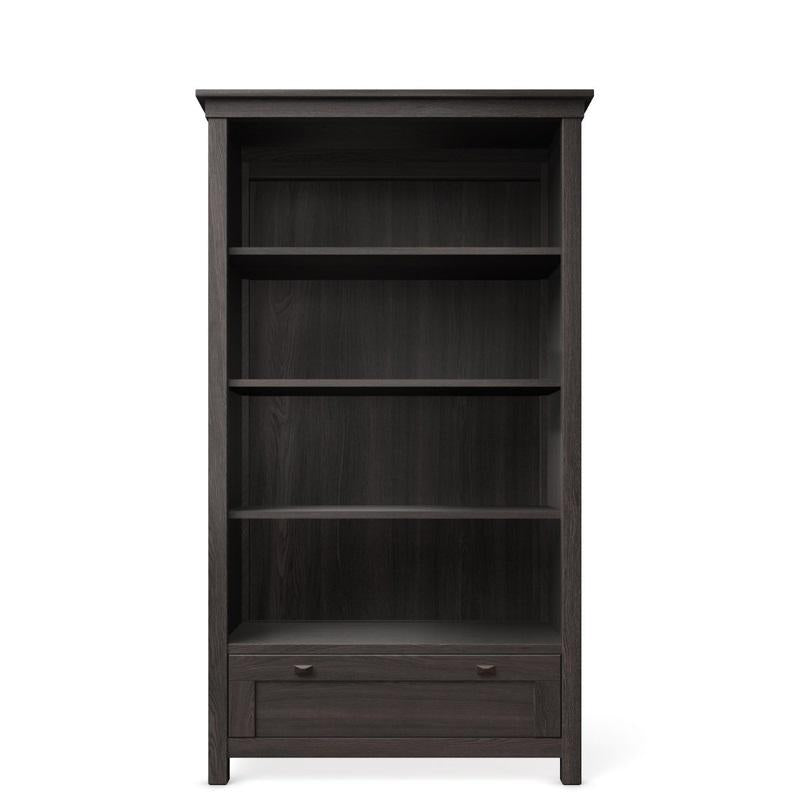 Grande bibliothèque Karisma en bois massif – Bibliothèque extra-large de style Mid-Century – Poignée en bois en forme de diamant fabriquée à la main et étagères réglables