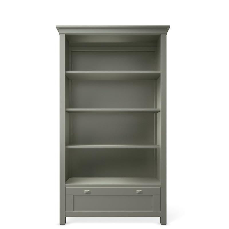 Grande bibliothèque Karisma en bois massif – Bibliothèque extra-large de style Mid-Century – Poignée en bois en forme de diamant fabriquée à la main et étagères réglables