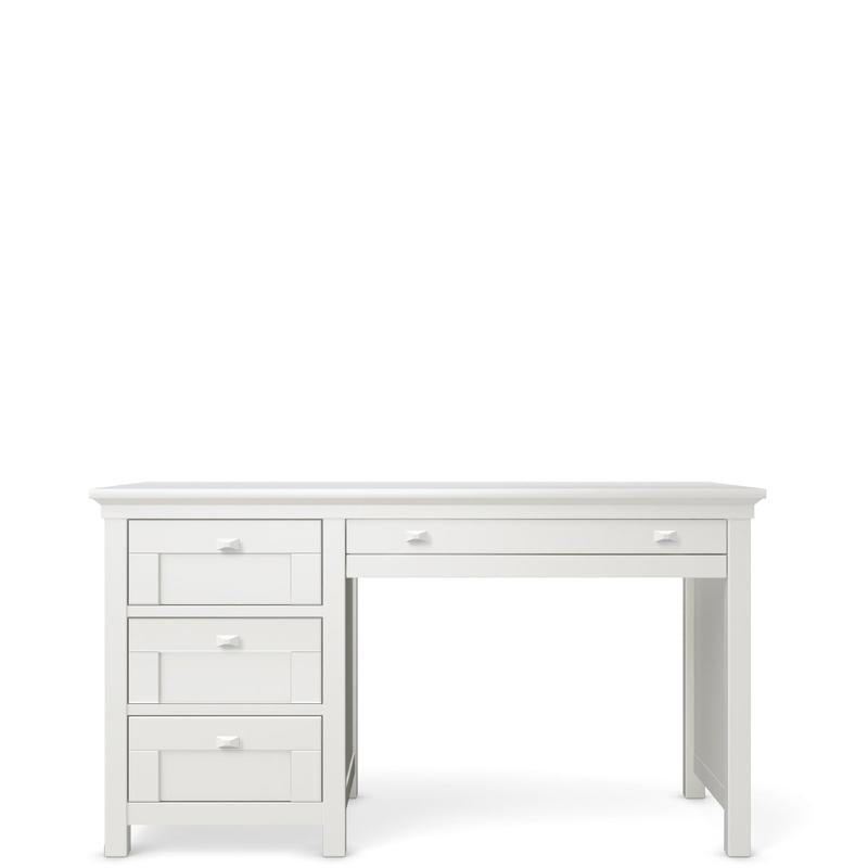 Karisma Schreibtisch aus Massivholz – Luxuriöser Arbeitsplatz im Mid-Century-Stil – Komplett verarbeitete Rückwand und Tastaturablage