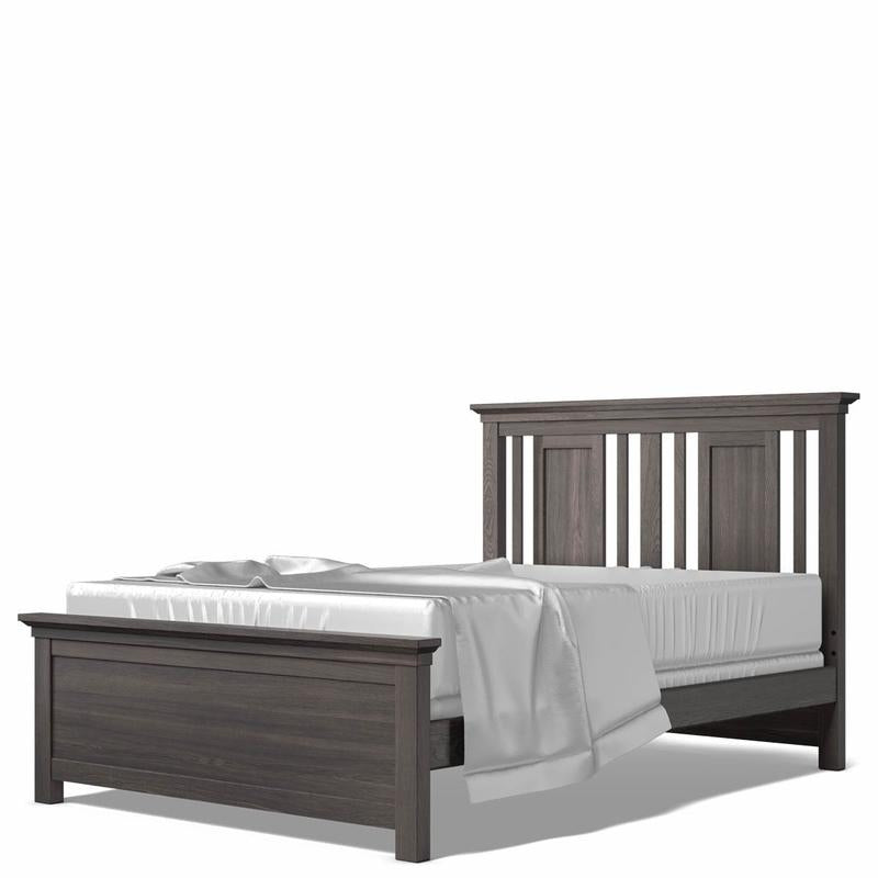 Karisma Solid Wood Full Size Bed – Luxury Mid-Century Executive Bed – Low Profile Architectural Design