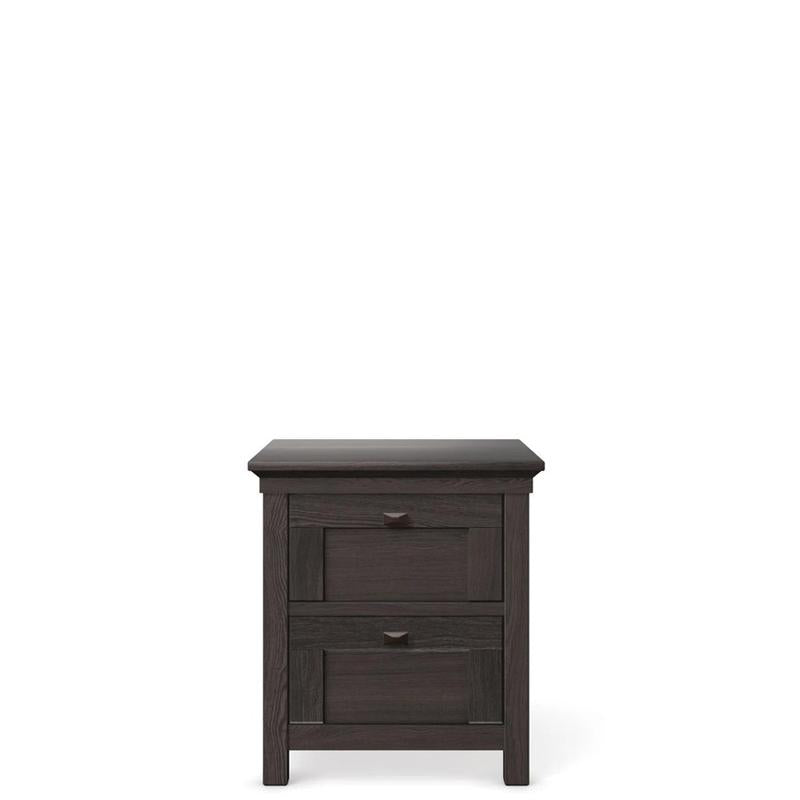 Karisma Solid Wood Nightstand – 2-Drawer Mid-Century Luxury Bedside Chest – Handcrafted Diamond Wood Handles & Organic Finish