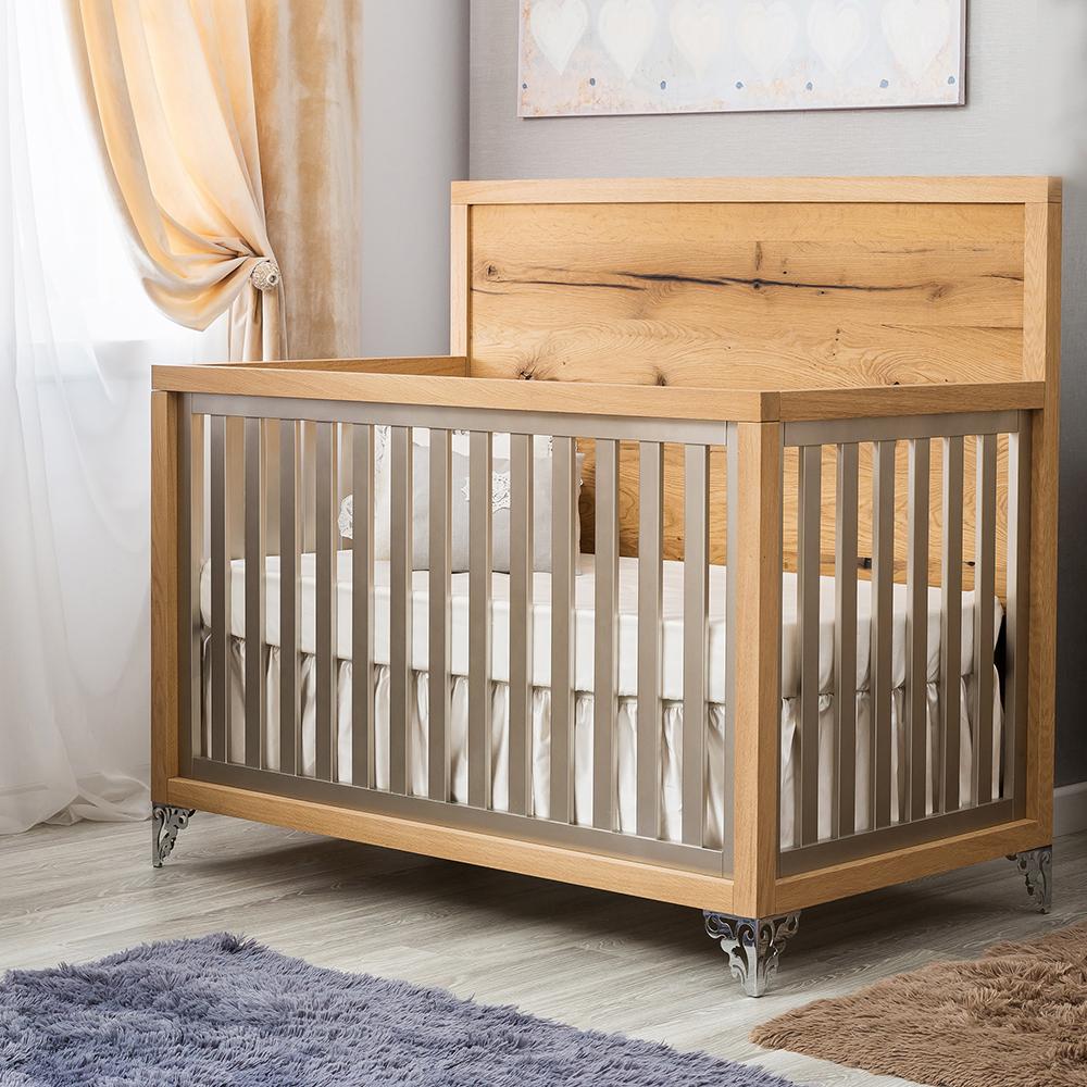 Pandora Convertible Crib Oak Panel