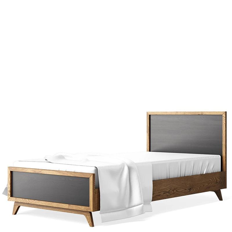 Uptown Solid Wood Twin Bed – Luxury Contemporary Designer Bed – Handcrafted European Artisan Frame