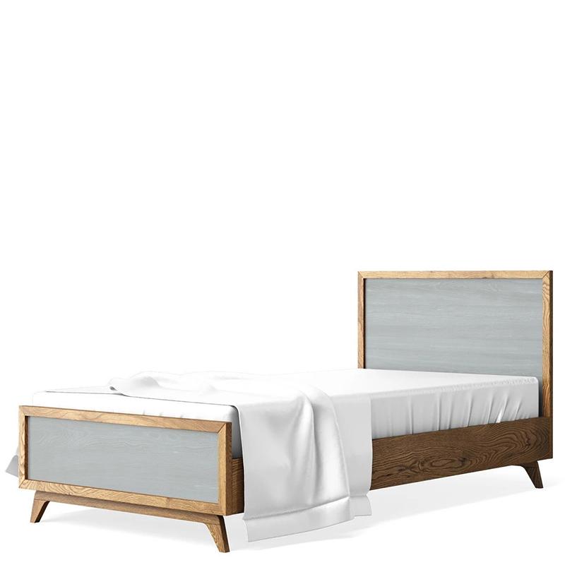 Uptown Solid Wood Twin Bed – Luxury Contemporary Designer Bed – Handcrafted European Artisan Frame