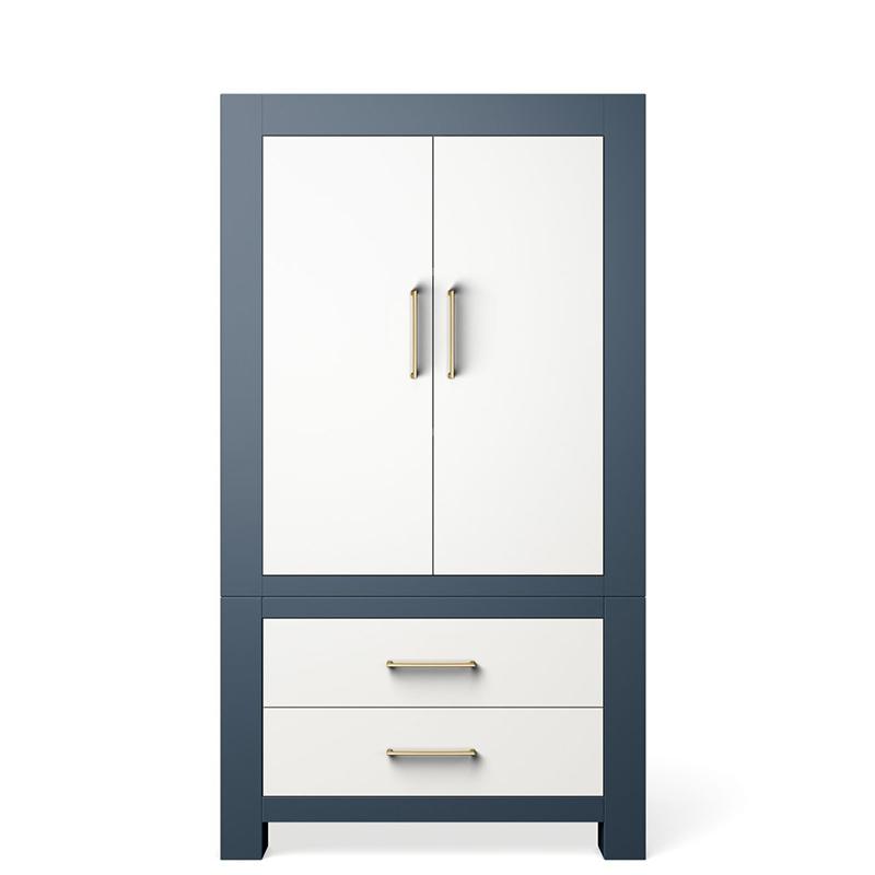 Ventianni Massivholz-Kleiderschrank – Luxuriöser Designer-Kleiderschrank – Handgefertigter europäischer Chefschrank mit maßgefertigten Regalböden