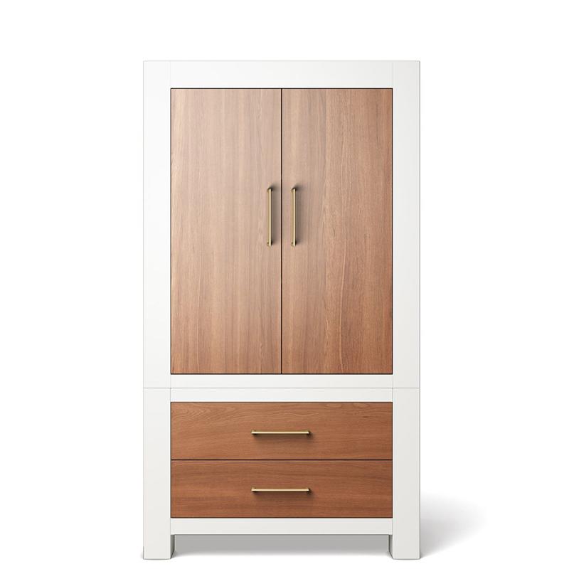 Ventianni Solid Wood Armoire – Luxury Designer Wardrobe – Handcrafted European Executive Cabinet with Custom Shelving