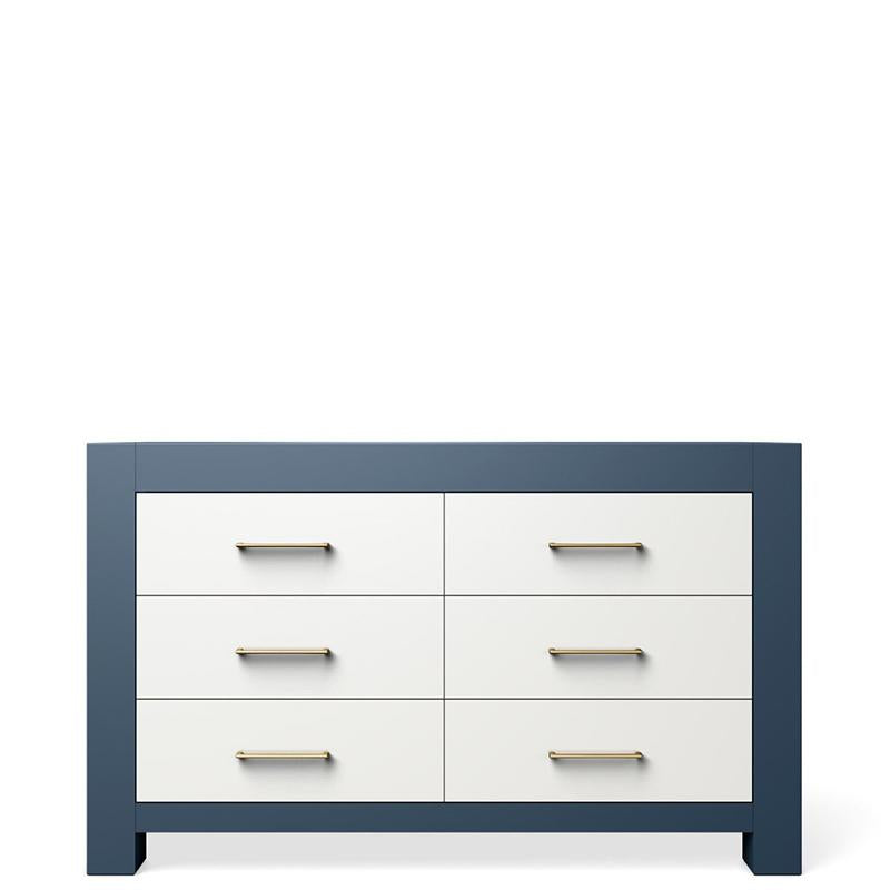 Ventianni Kommode aus Massivholz – Luxuriöse 6-Schubladen-Kommode – Handgefertigte europäische Designer-Kommode mit Aufbewahrungsmöglichkeit und Wickeltisch