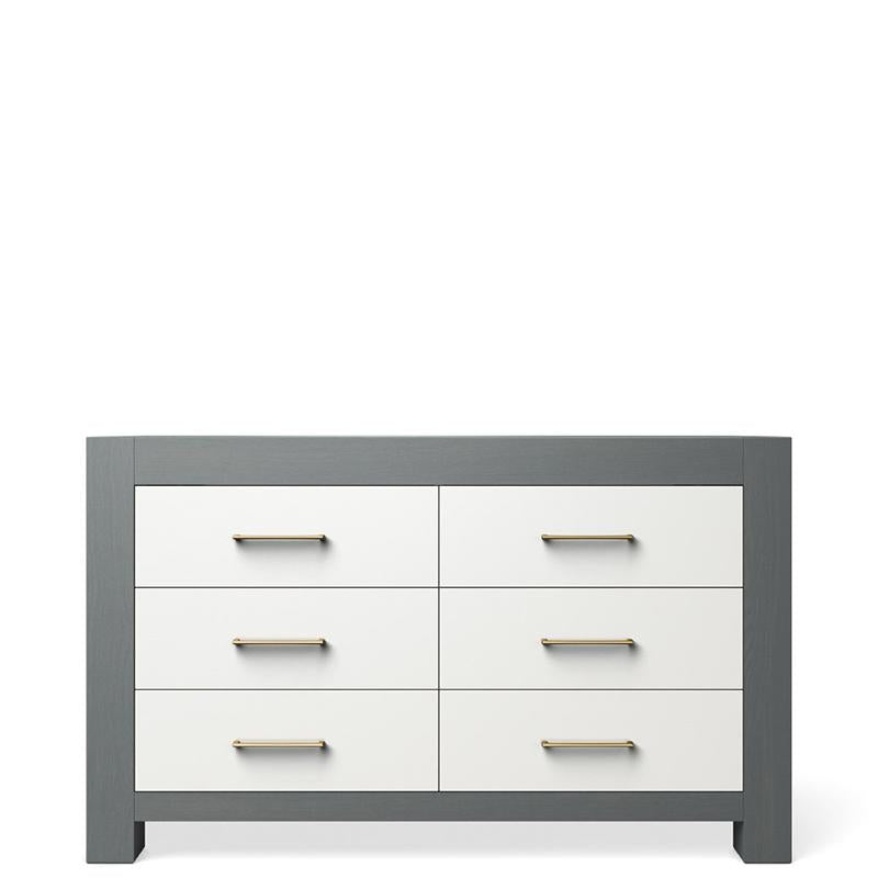Ventianni Solid Wood Double Dresser – Luxury 6-Drawer Artisan Chest – Handcrafted European Designer Storage & Changing Station