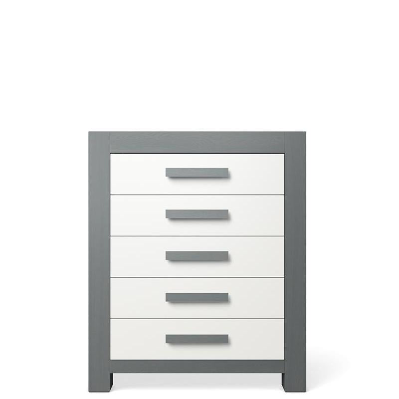 Ventianni Solid Wood Tall Chest – Luxury 5-Drawer Highboy – Handcrafted European Executive Storage for Small Spaces