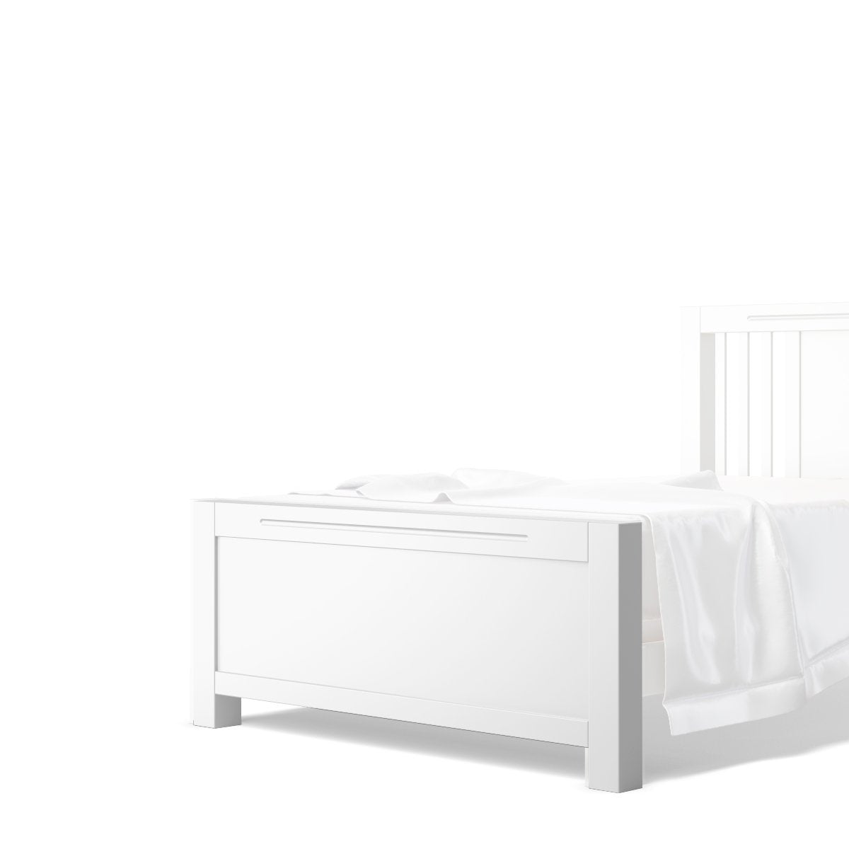 Millenario Low-Profile-Fußteil – Upgrade für komplette Bettumbauten – Platzsparendes, modernes Massivholz-Fußteil