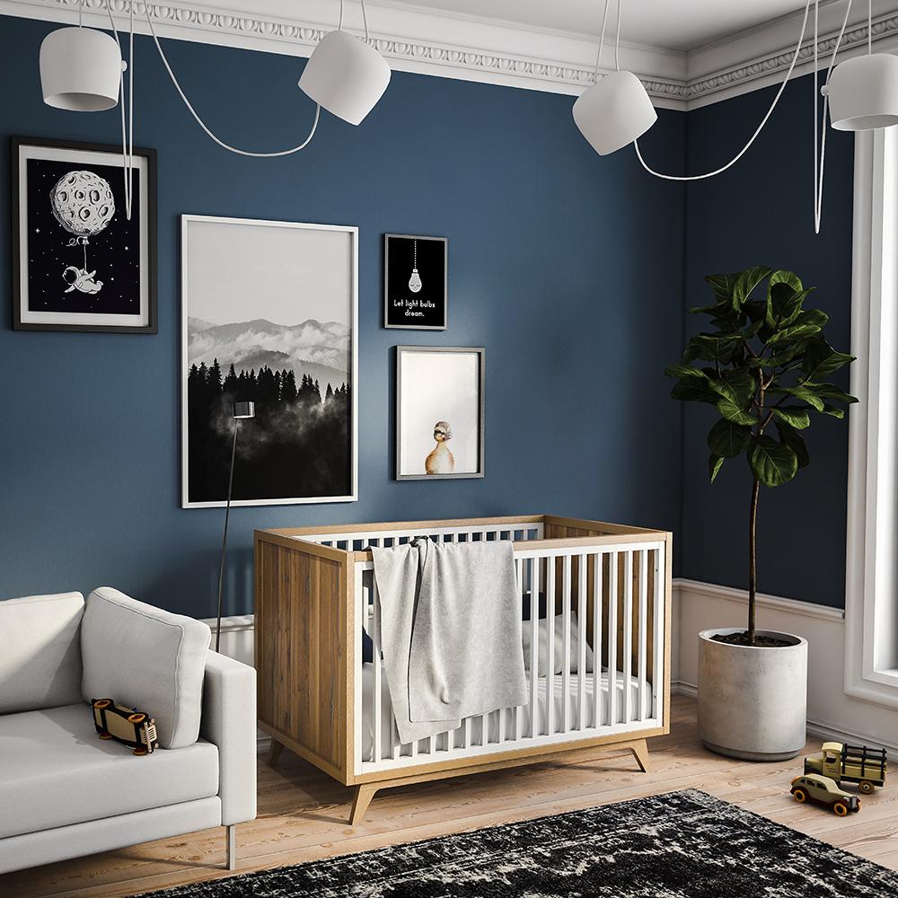 Uptown Classic Massivholz-Kinderbett – Luxuriöses, modernes und platzsparendes Bett – Handgefertigtes europäisches Designer-Kinderbett